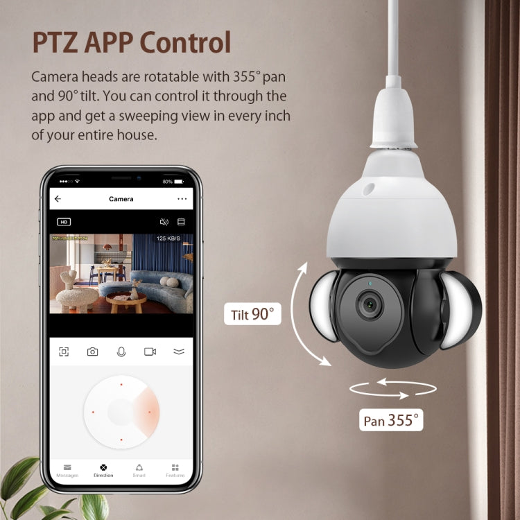 5MP E27 Light Bulb Floodlight Camera