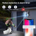 4MP 4G Smart Security Floodlight Camera Support Two-way Audio / Night Vision