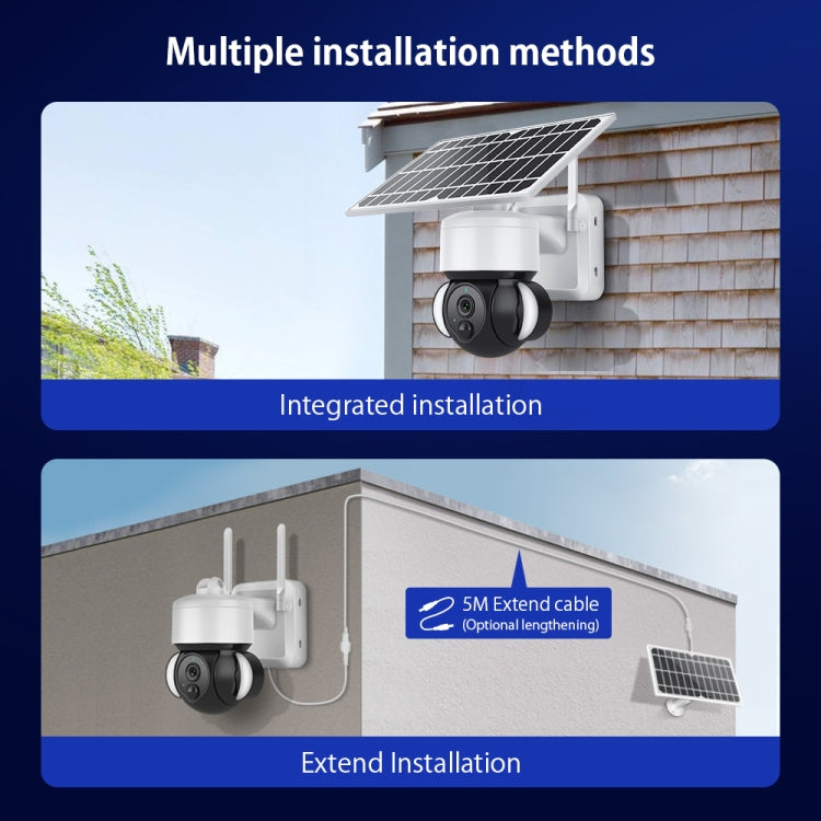 2.4G Wifi Solar Battery Powered? Floodlight PTZ? Camera with PIR Human Detection