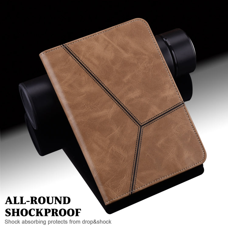 Solid Color Embossed Striped Leather Tablet Case