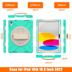 Rotatable Kickstand Grip Heavy Duty Hard Rugged Tablet Case — For iPad 10th Gen 10.9 2022