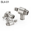 LAIZE Nickel Plated Copper Male Thread Throttle Valve Pneumatic Connector