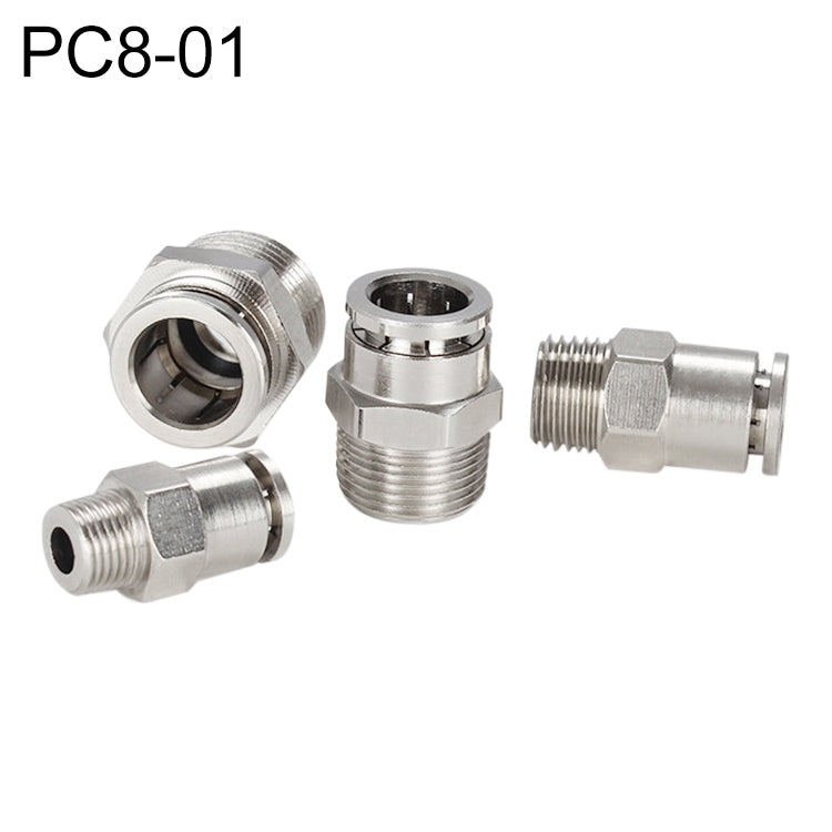 LAIZE Nickel Plated Copper Male Thread Straight Pneumatic Quick Connector — PC10-02