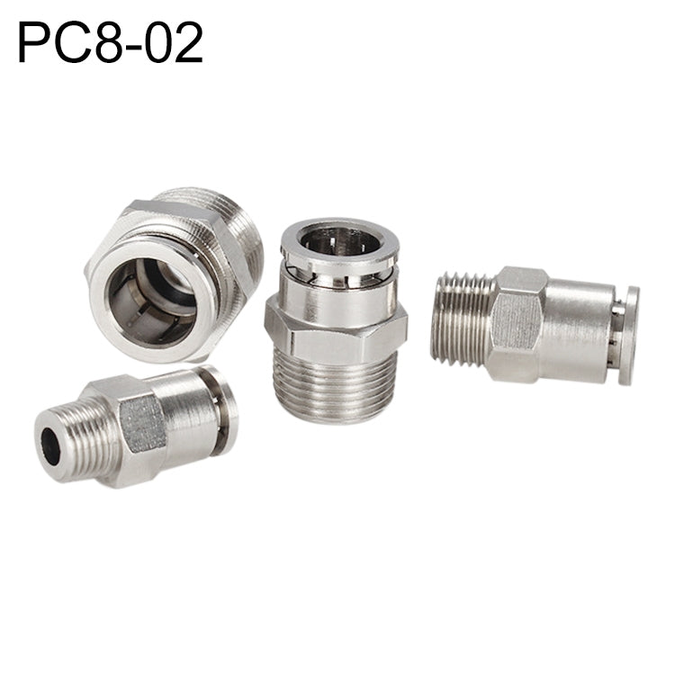 LAIZE Nickel Plated Copper Male Thread Straight Pneumatic Quick Connector — PC10-03