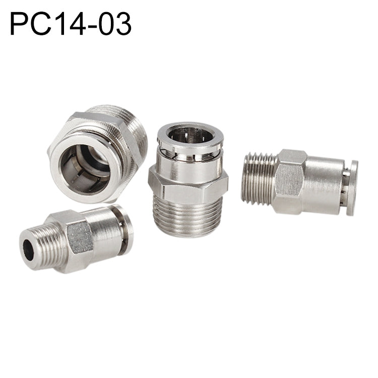 LAIZE Nickel Plated Copper Male Thread Straight Pneumatic Quick Connector — view 28