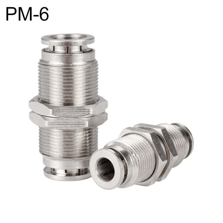 LAIZE Nickel Plated Copper Bulkhead Straight Pneumatic Quick Connector — view 8