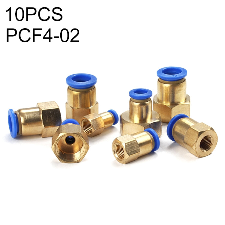 PCF6-03 LAIZE 2pcs Female Thread Straight Pneumatic Quick Connector — PCF6-04 (2pcs)