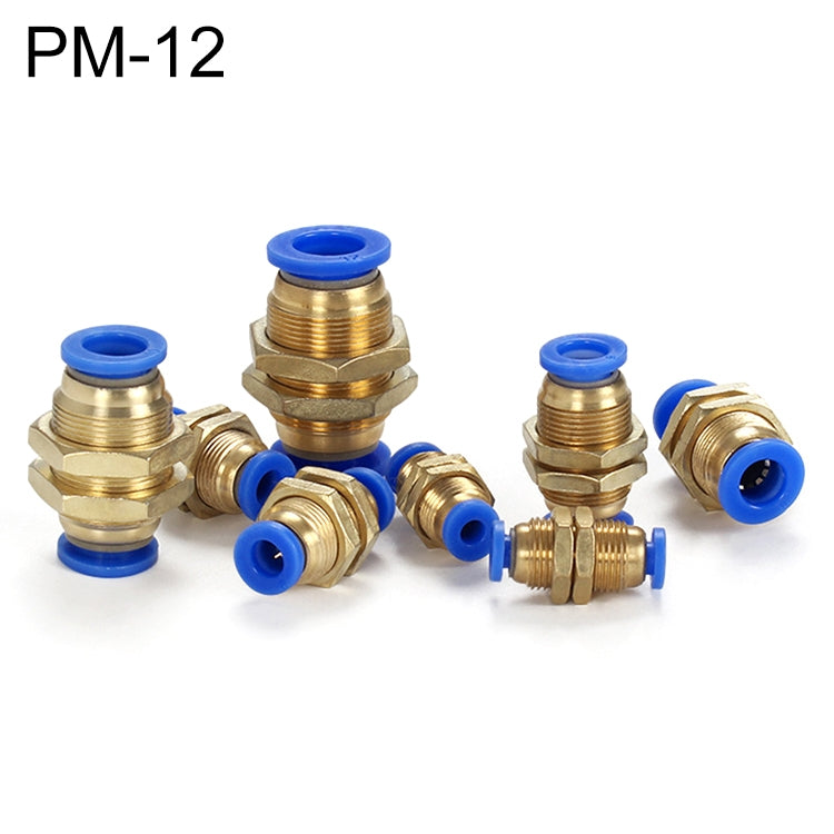 PM-8 LAIZE 2pcsPM Bulkhead Straight Pneumatic Quick Connector — view 10