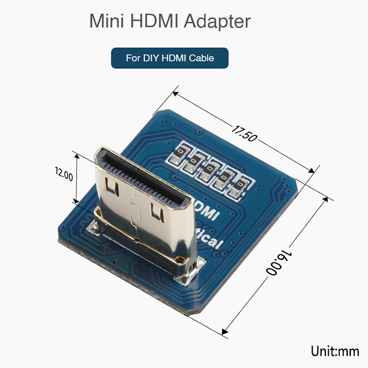 Waveshare Vertical Mini HDMI Plug Adapter Module