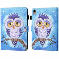 Coloured Drawing Stitching Smart Leather Tablet Case