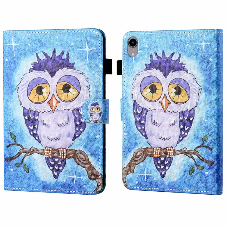 Coloured Drawing Stitching Smart Leather Tablet Case