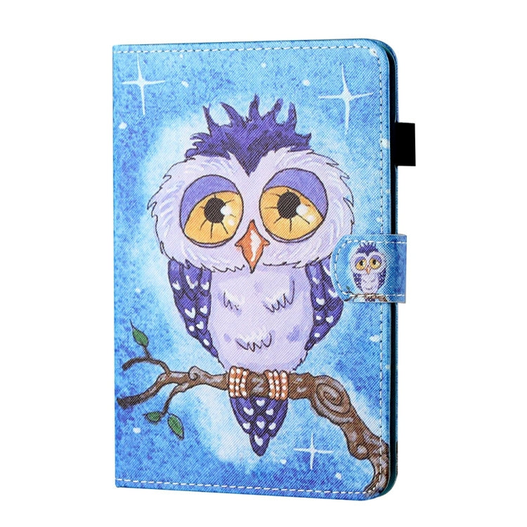 Coloured Drawing Stitching Smart Leather Tablet Case