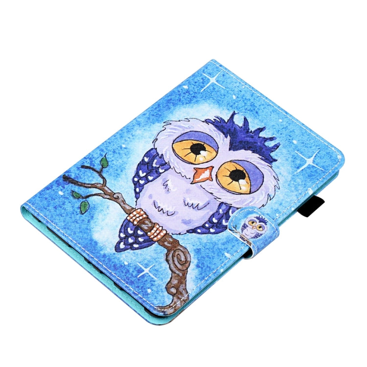 Coloured Drawing Stitching Smart Leather Tablet Case