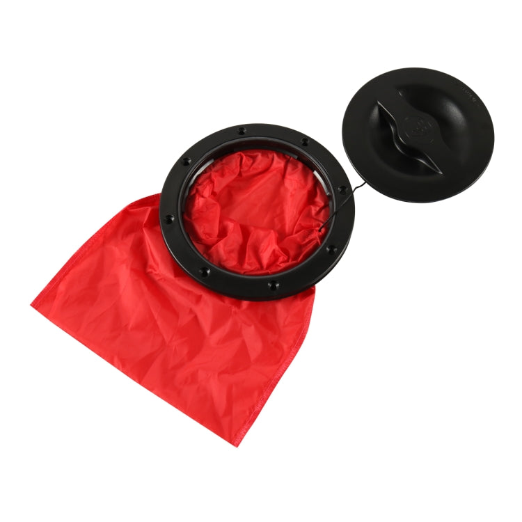 A6651-01 Universal 6 inch Round Deck Hatch Cover with Red Mesh Pocket