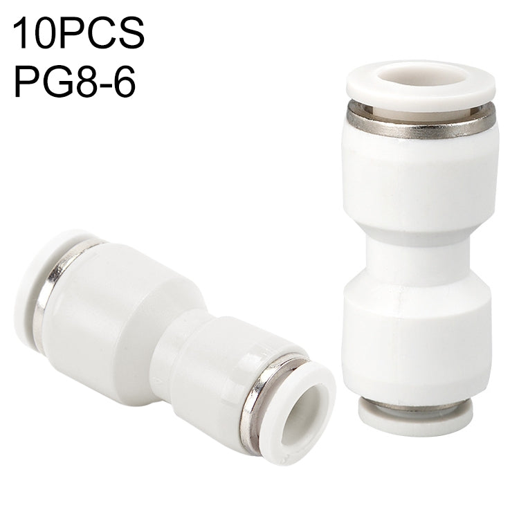PG10-6 LAIZE 2pcsPG Reducing Straight Pneumatic Quick Fitting Connector — PG12-8 (2pcs)