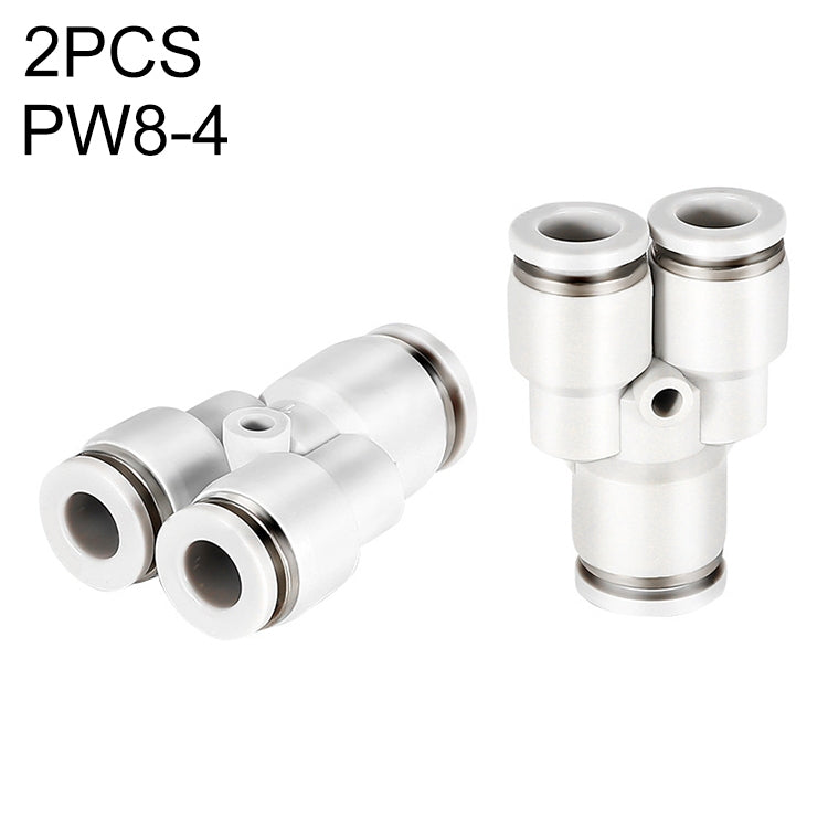 PW6-4 LAIZE 2pcsPW Y-type Tee Reducing Pneumatic Quick Fitting Connector — PW10-8 (2pcs)