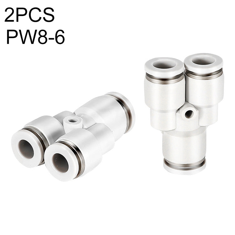 PW6-4 LAIZE 2pcsPW Y-type Tee Reducing Pneumatic Quick Fitting Connector — PW12-8 (1pc)