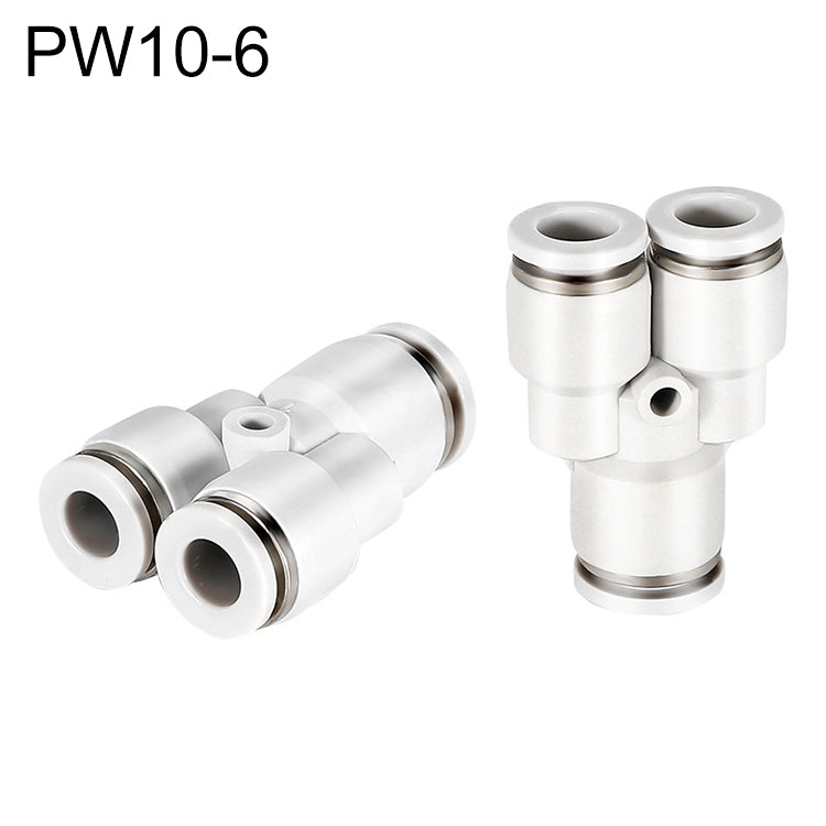 PW6-4 LAIZE 2pcsPW Y-type Tee Reducing Pneumatic Quick Fitting Connector — PW12-10 (1pc)