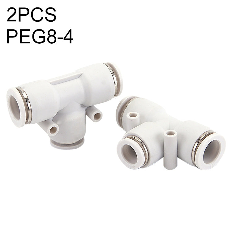 PEG6-4 LAIZE 2pcs PW T-type Tee Reducing Pneumatic Quick Fitting Connector — PEG12-8 (1pc)