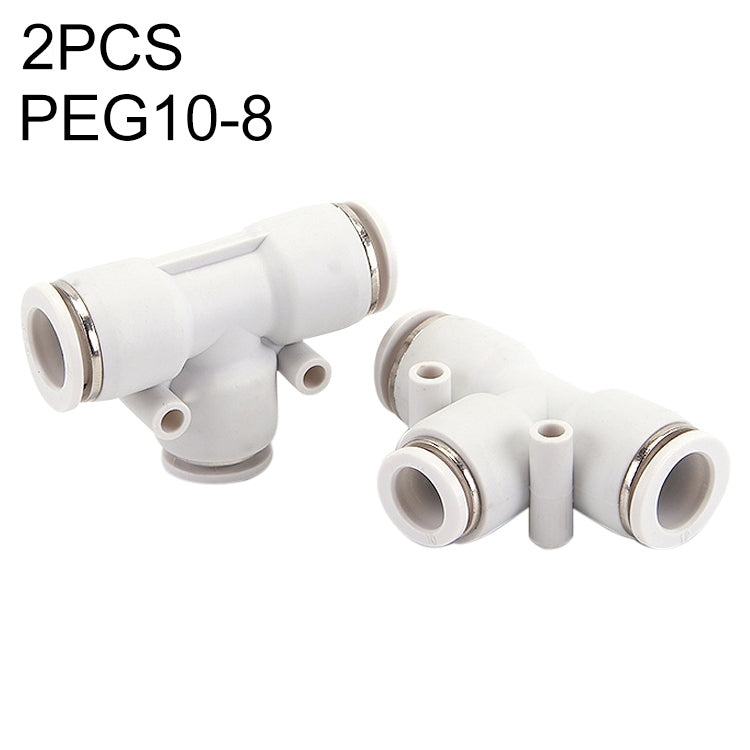 PEG6-4 LAIZE 2pcs PW T-type Tee Reducing Pneumatic Quick Fitting Connector — view 10