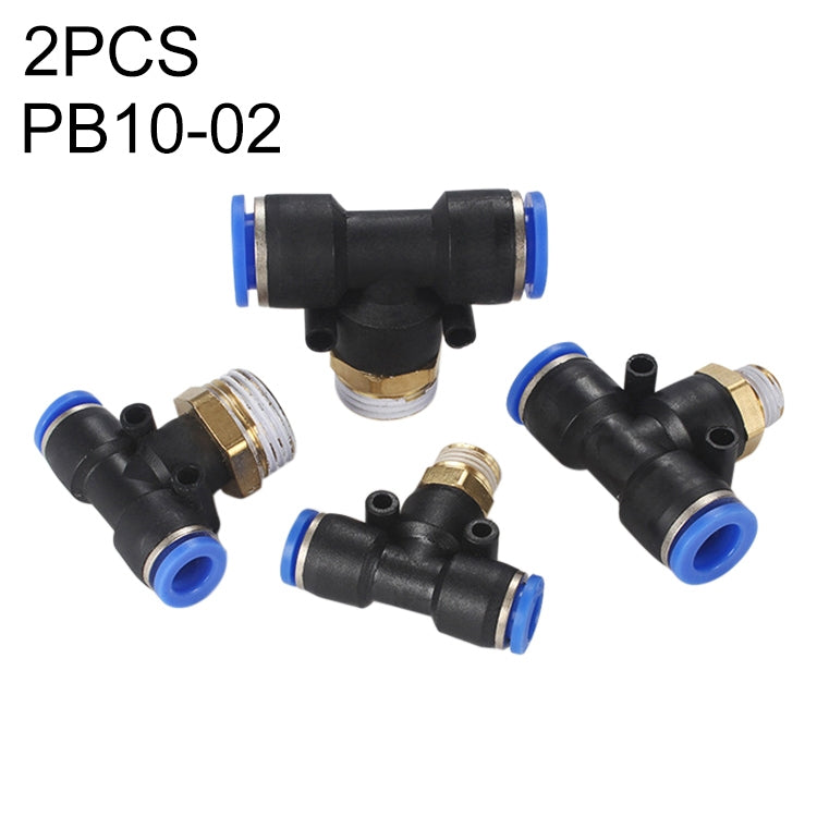 PB6-03 LAIZE 2pcs Plastic T-type Tee Male Thread Pneumatic Quick Connector — PB12-03 (1pc)