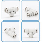 PE-10 LAIZE 2pcs PE T-type Tee Pneumatic Quick Fitting Connector — PE-4 (10pcs)
