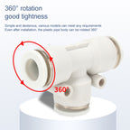 PE-10 LAIZE 2pcs PE T-type Tee Pneumatic Quick Fitting Connector — PE-8 (10pcs)