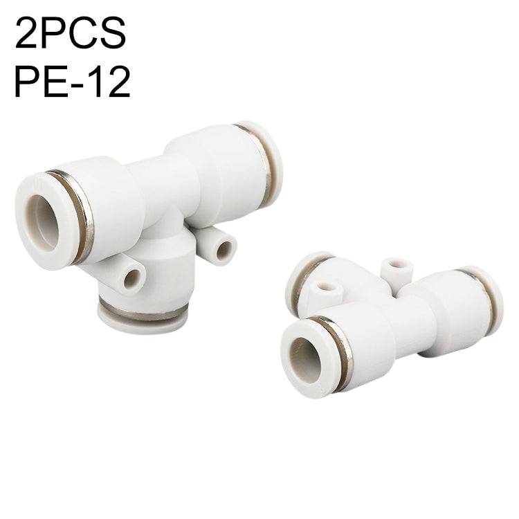 PE-10 LAIZE 2pcs PE T-type Tee Pneumatic Quick Fitting Connector — view 10