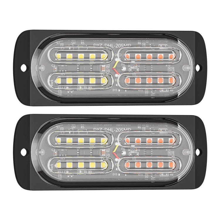 2pcs DC12-24V 3.2W Car 20LED Ultra-thin Strobe Light