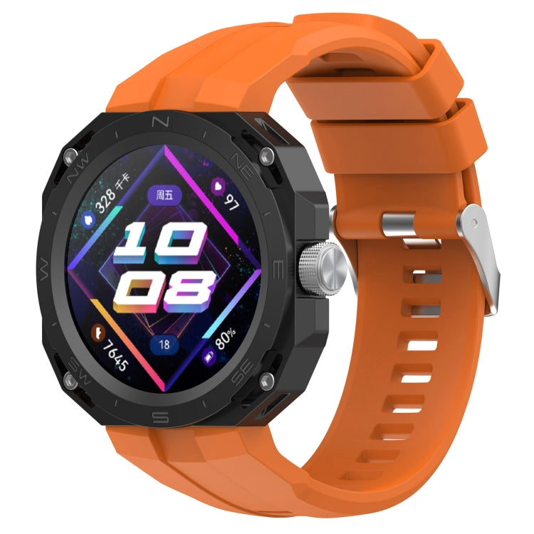 Monochrome Silicone Watch Band — Orange