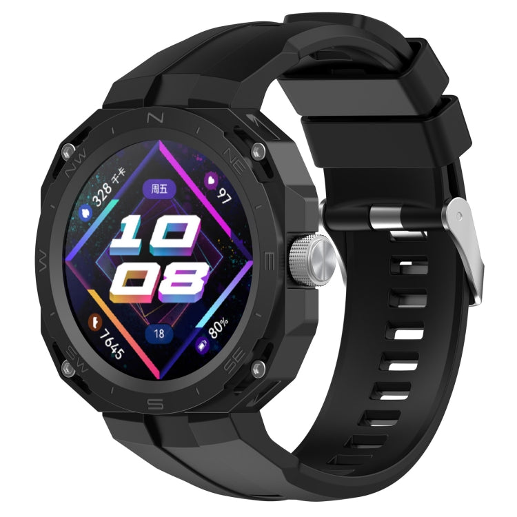 Monochrome Silicone Watch Band — Black