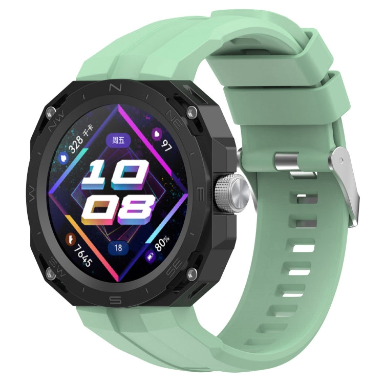Monochrome Silicone Watch Band — Grey Green