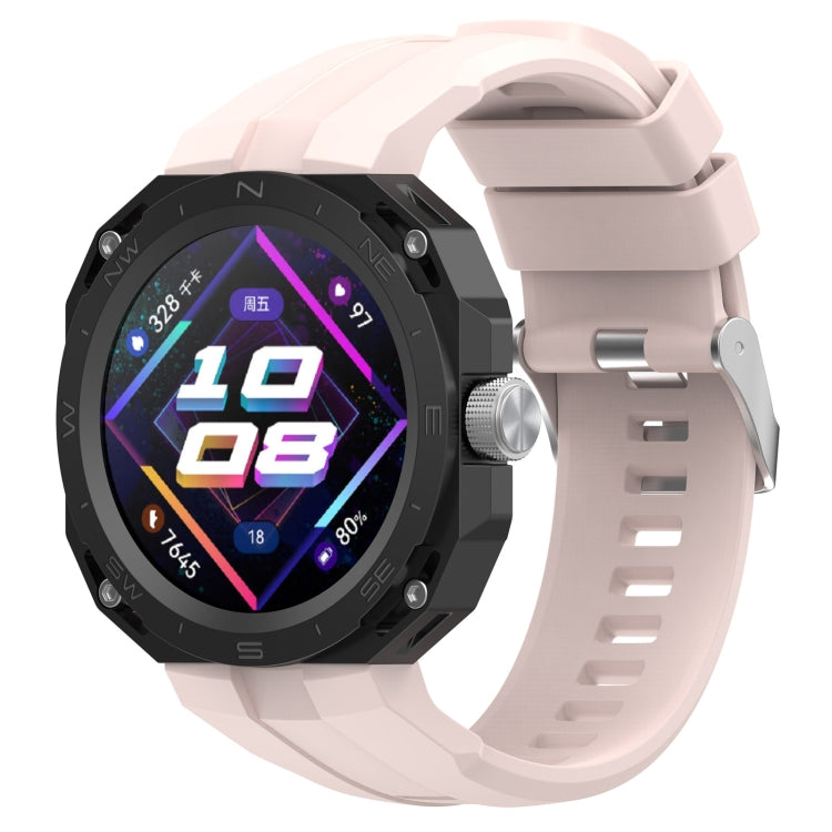 Monochrome Silicone Watch Band — Pink