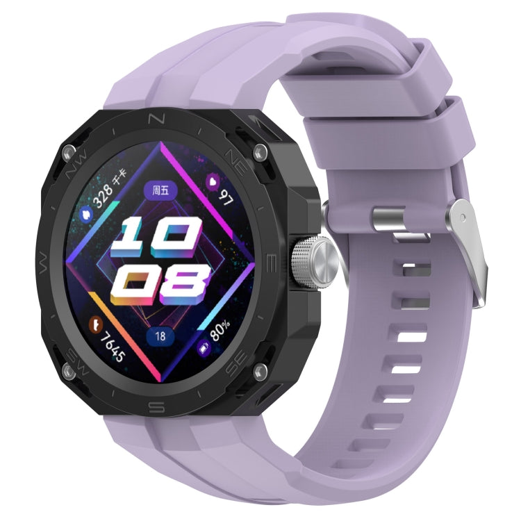 Monochrome Silicone Watch Band — Purple