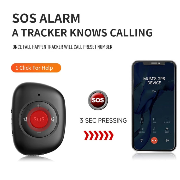 RF-V50 IP67 Waterproof 4G LTE 3G 2G GSM Elderly SOS Button Emergency Alarm GPS Tracker