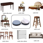 Round Table Chairs Non-slip Foot Mat, 16 in 1 20mm