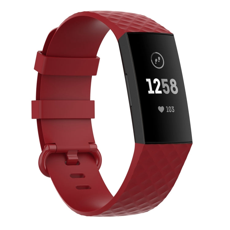 Silver Color Buckle TPU Wrist Strap Watch Band for Fitbit Charge 4 / Charge 4 SE / Charge 3 / Charge 3 SE