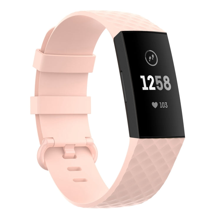 Silver Color Buckle TPU Wrist Strap Watch Band for Fitbit Charge 4 / Charge 4 SE / Charge 3 / Charge 3 SE