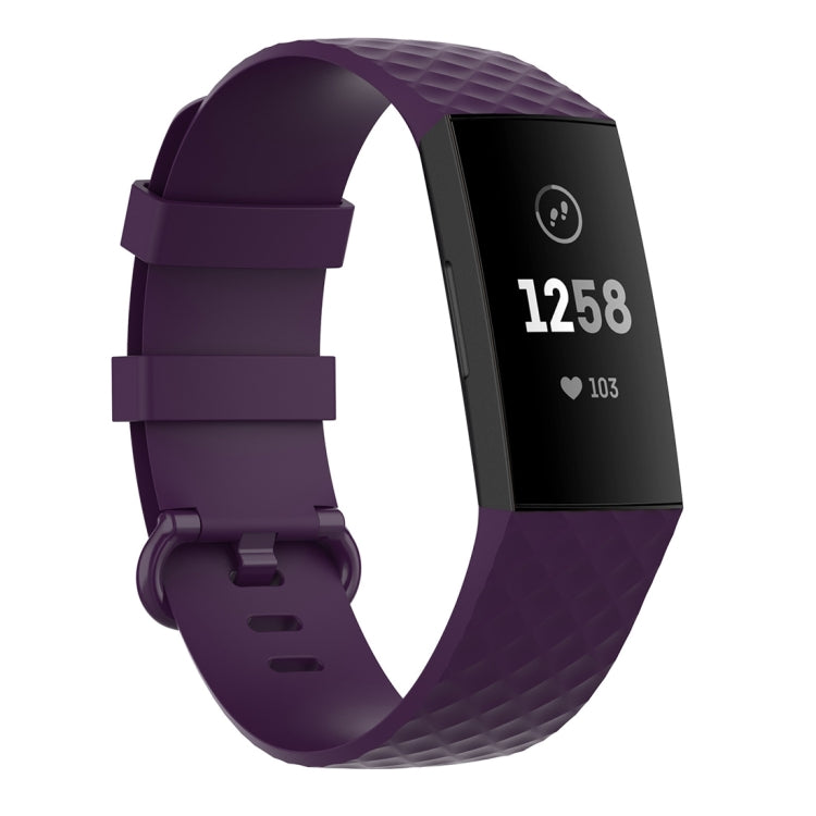 Silver Color Buckle TPU Wrist Strap Watch Band for Fitbit Charge 4 / Charge 4 SE / Charge 3 / Charge 3 SE