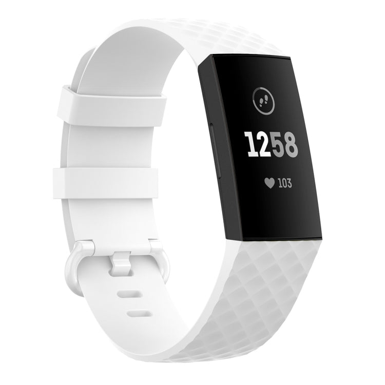 Silver Color Buckle TPU Wrist Strap Watch Band for Fitbit Charge 4 / Charge 4 SE / Charge 3 / Charge 3 SE