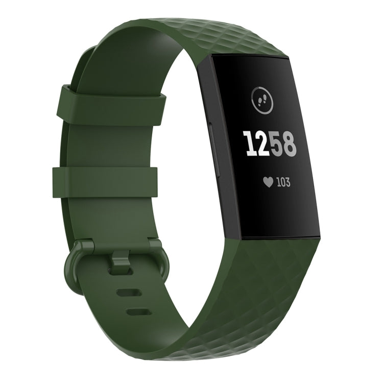 Silver Color Buckle TPU Wrist Strap Watch Band for Fitbit Charge 4 / Charge 4 SE / Charge 3 / Charge 3 SE