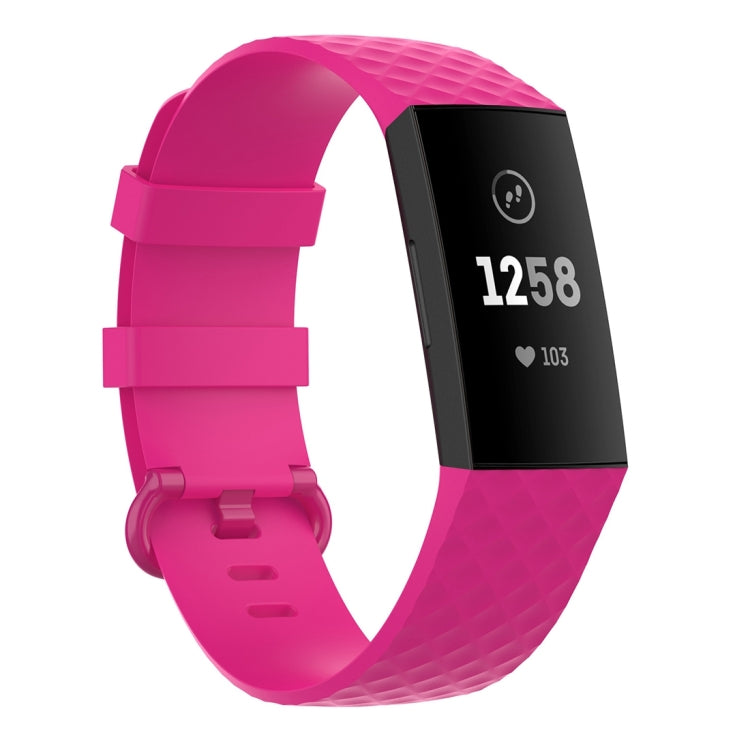 Silver Color Buckle TPU Wrist Strap Watch Band for Fitbit Charge 4 / Charge 4 SE / Charge 3 / Charge 3 SE