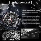 Multifunctional Quartz Waterproof Luminous Men Leather Watch — view 6