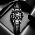 Multifunctional Quartz Waterproof Luminous Men Leather Watch — view 8