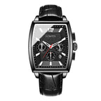 Multifunctional Quartz Waterproof Luminous Men Leather Watch