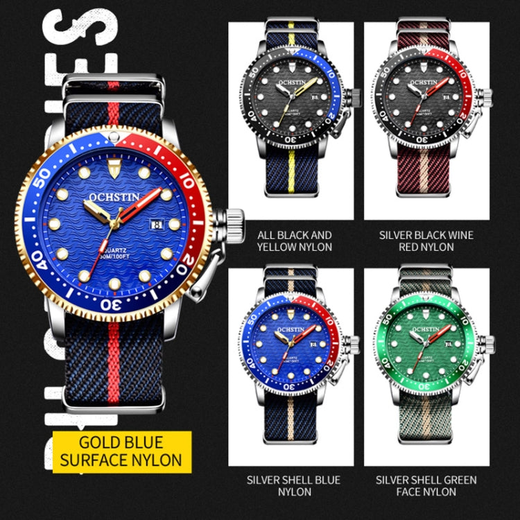 Multifunctional Quartz Waterproof Luminous Men Watch — Silver Blue
