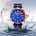 Multifunctional Quartz Waterproof Luminous Men Watch — Silver Green