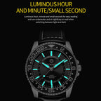 Multifunctional Quartz Waterproof Luminous Men Leather Watch — view 9