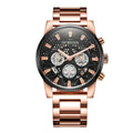 Multifunctional Quartz Waterproof Steel Strap Men Watch