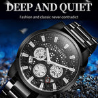 Multifunctional Quartz Waterproof Steel Strap Men Watch — view 9